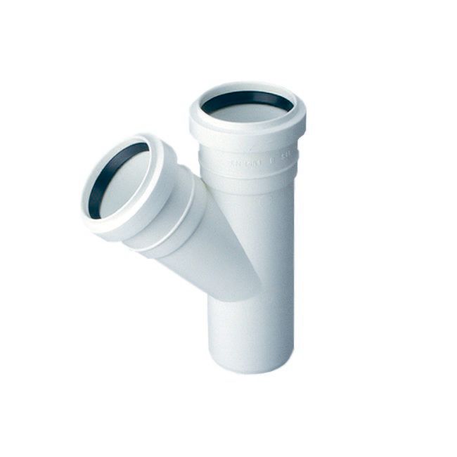 PP Pipelife 45° afløbstrekant til indvendig kloak 75 / 50 mm