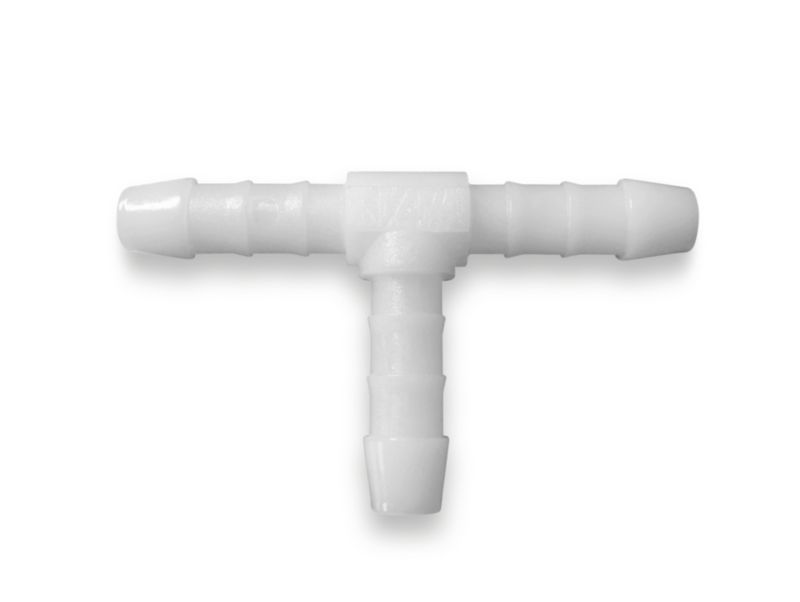 T-stykke til slanger 6 mm hvid