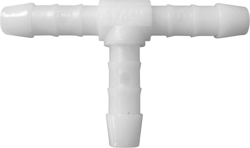 Hvid 8 mm slange-t-stykke