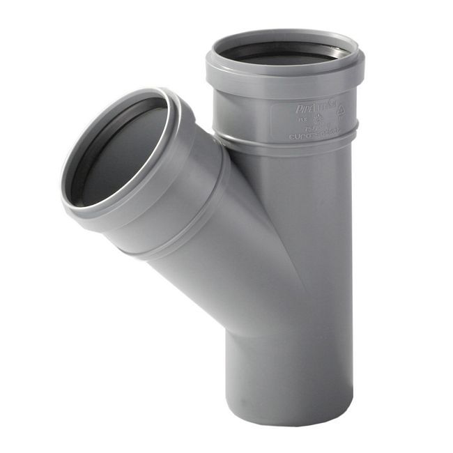 Kanalisationst-stykke Pipelife 45° 50 / 50 mm