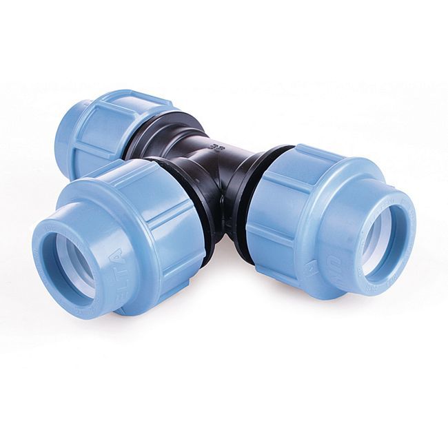 PE Pipelife lige gennemløbsgren 25 x 25 x 25 mm