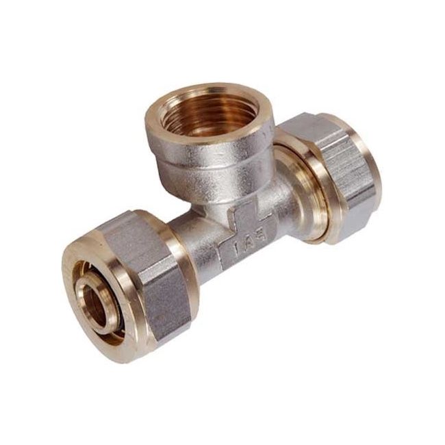 PEX-triplekobling Idmar Group med indvendigt gevind 20 x 1/2" x 20