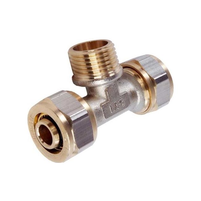 PEX-trójnik Idmar Group med udvendigt gevind 16 x 1/2" x 16