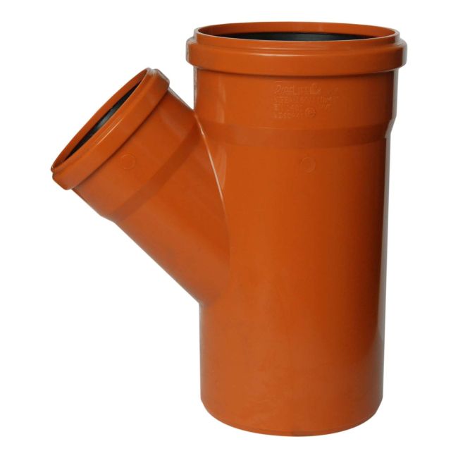 Pipelife 45° PVC-t-stykke 160 / 110 mm