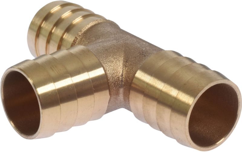 Lige trevejskobling til slange 3/4" - 19 mm