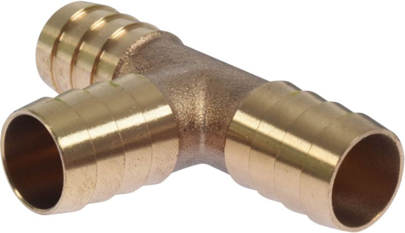 Lige trevejskobling til slange 5/8" - 15 mm