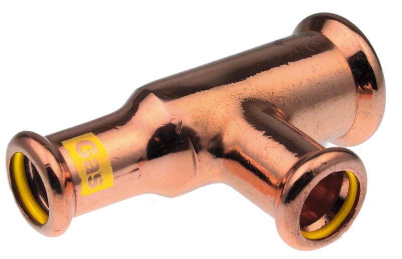 KAN-therm Gas reduktions-T-stykke 22 x 15 x 22 mm