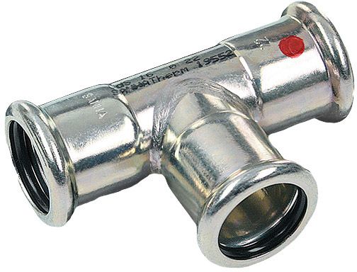 Sanha stålrør-reduktions-T-stykke 18 x 15 x 18 mm