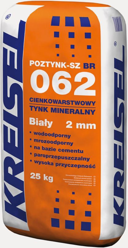 Mineralpuds Kreisel baranek 2 mm hvid 25 kg