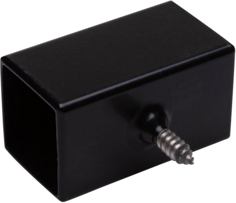 Sort sidebeslag til Kornik spindel 22 x 22 mm