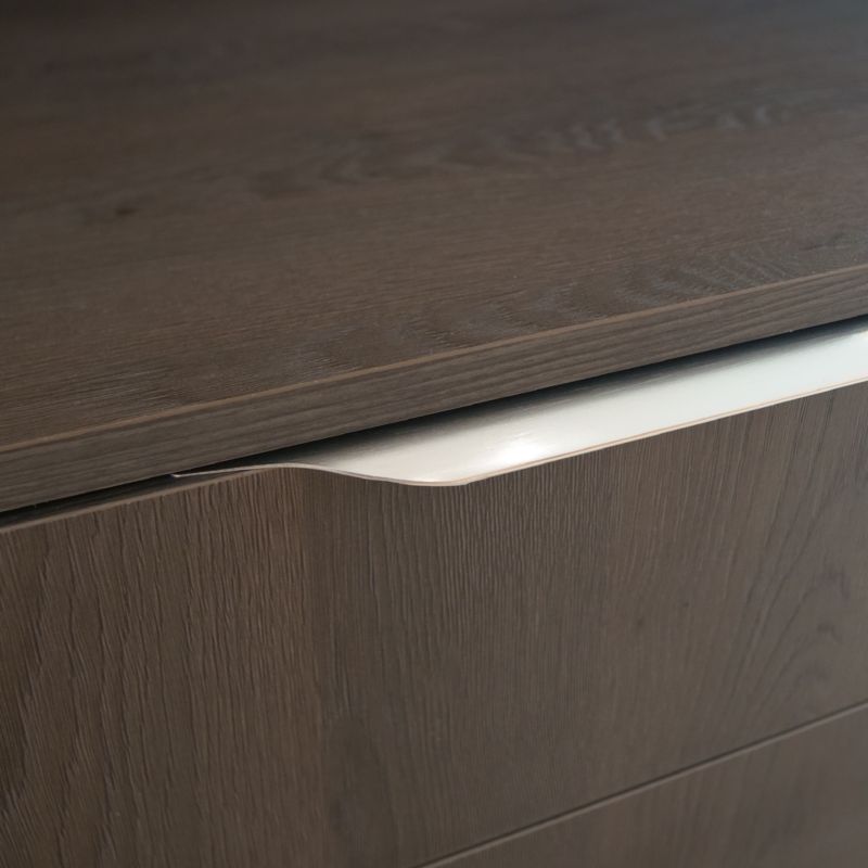 GoodHome Imandra 60 cm grå/aluminium greb til underskab, 2 stk.