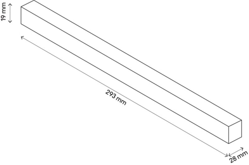 GoodHome Atomia træhåndtag 29,3 cm grå eg 2 stk.