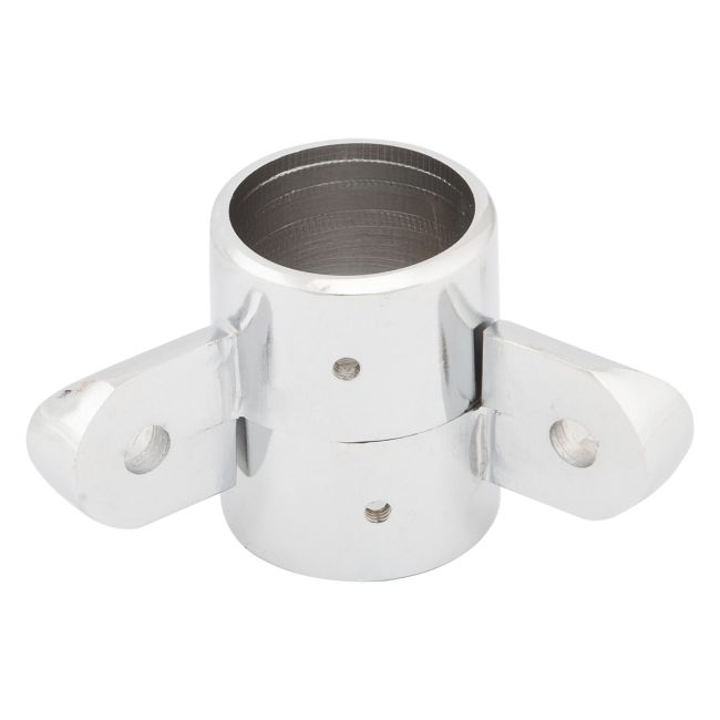 To-sidet vinklet greb med lås til rør Ø 32 mm Ibis 2 krom