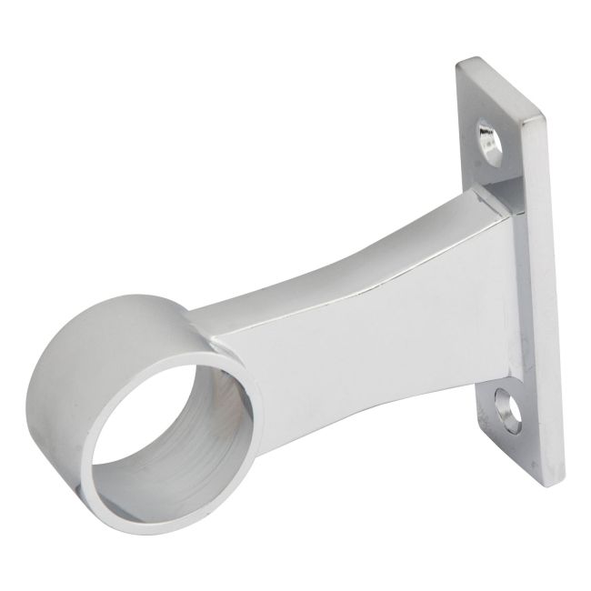 Gennemgående afstandshåndtag til garderobe, Ø 25 mm, 7,5 x 6,5 x 2 cm, krom