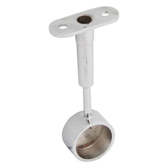 Endestykke til garderobe, Ø 25 mm, krom