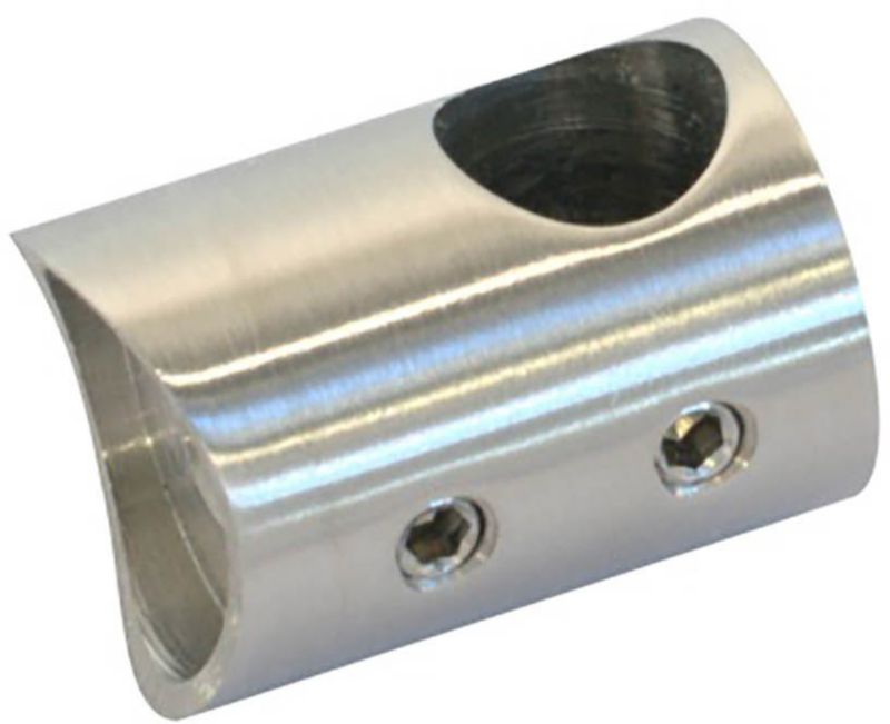 Venstre endestykke Shop Line Q12/Q42,4 i rustfrit stål