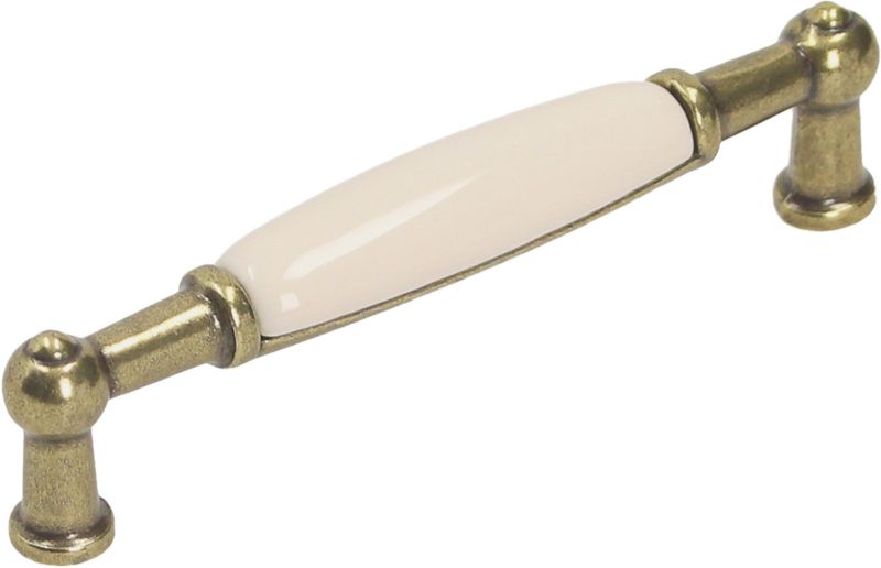 Møbelgreb Gamet med 96 mm afstand i antik messing