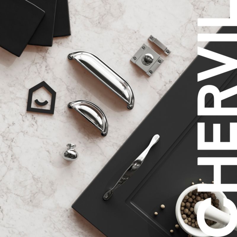 GoodHome Chervil muslingemøbelgreb 94 mm krom