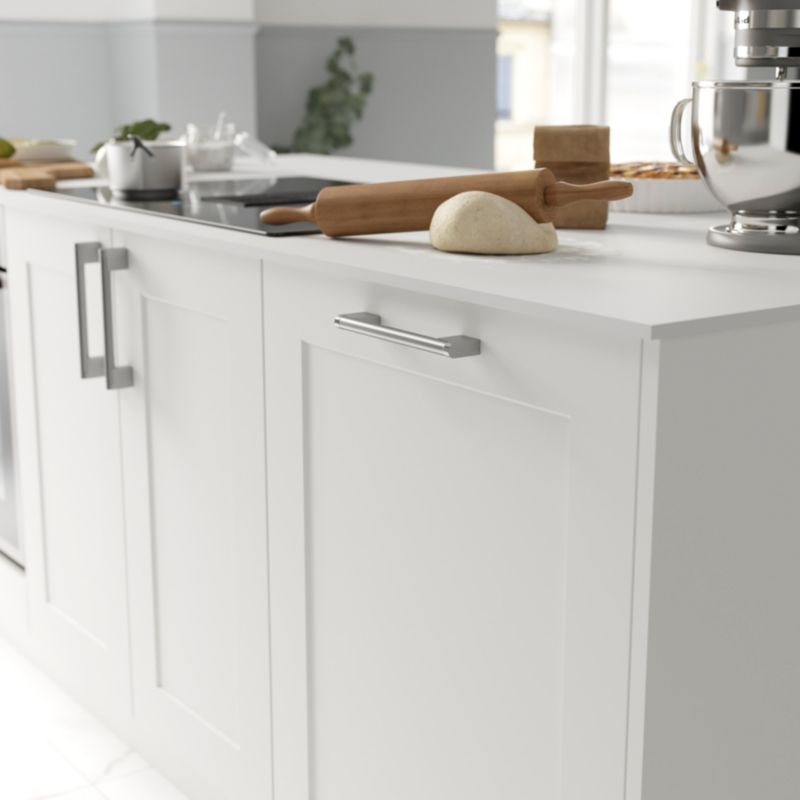 GoodHome Khara møbelgreb 188 mm i præget stål-nikkel, 2 stk.