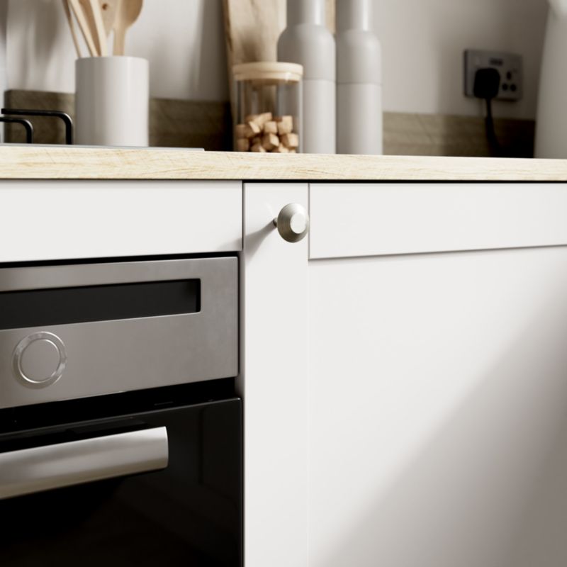 GoodHome Nutmeg møbelgreb kugle i børstet stål