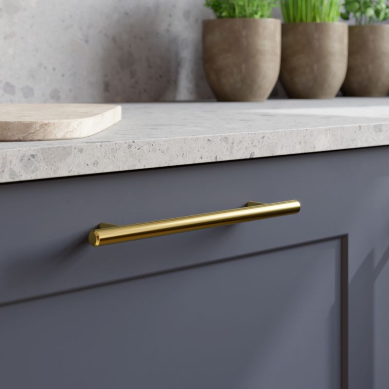 GoodHome Annatto møbelgreb reling 220 mm i messing