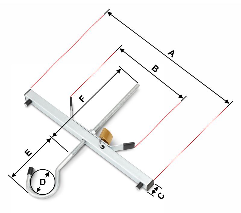 Universal stigeholder til tagbøjle HIGHER, 1 stk.