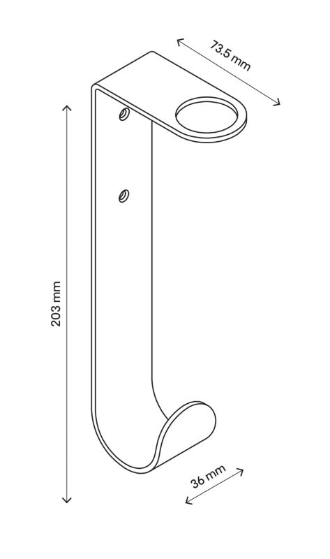 GoodHome Elland sort holder til sæbedispenser