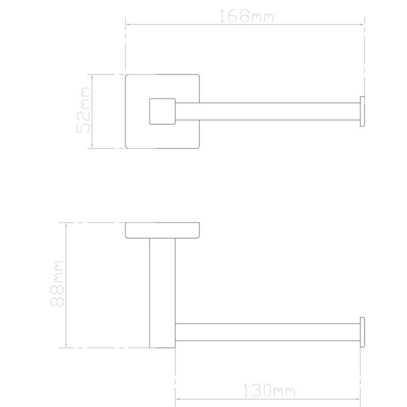GoodHome Alessano papirholder uden klap