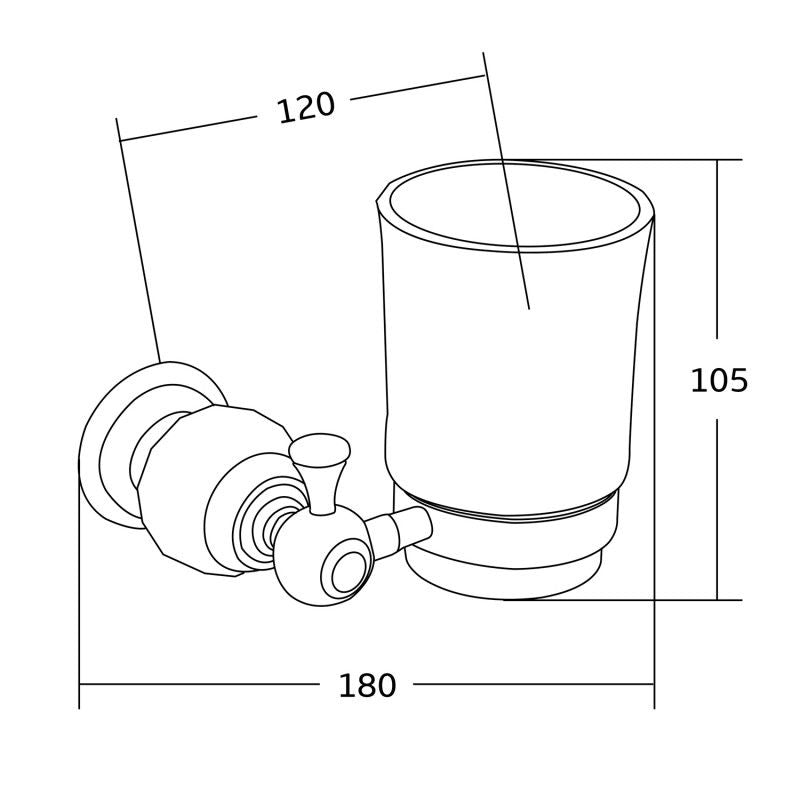 Tandbørsteholder Mexen Estela i rosa guld, 1 stk.