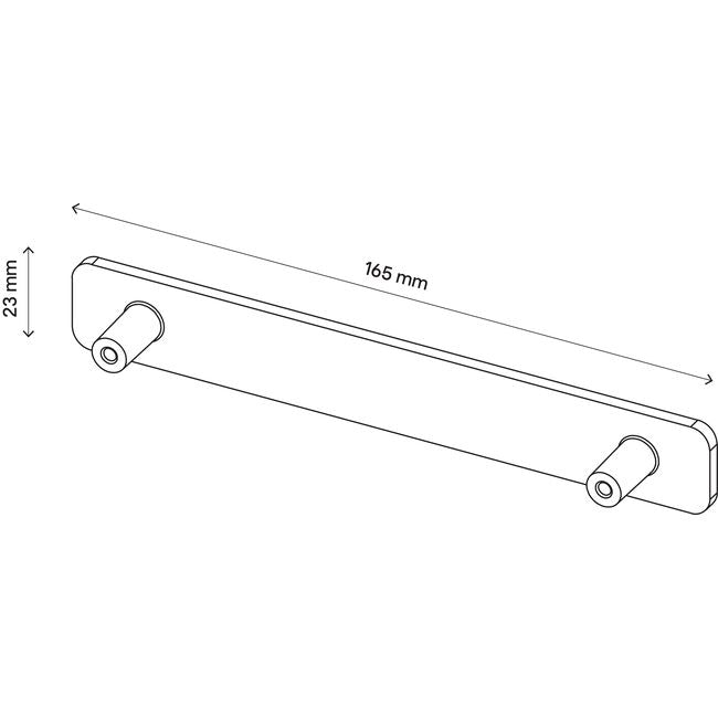 GoodHome Atomia fladt greb 16,5 cm hvid 2 stk.