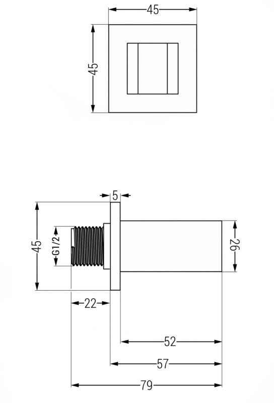 Mexen Cube hvid bruseholder