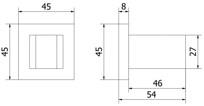 Mexen Cube kvadratisk bruseholder i krom, 1 stk.