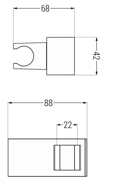 Mexen Inny sort bruseholder 79355-70, 1 stk.