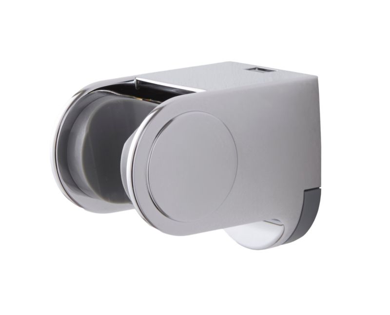 Halvrund vægophæng i krom til bruser