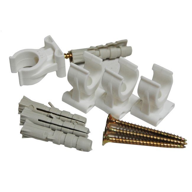 Enkelt 22 mm rørholder, 4 stk.