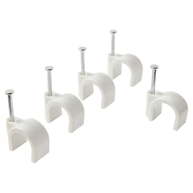 Runde kabelholdere 14 mm 50 stk. grå