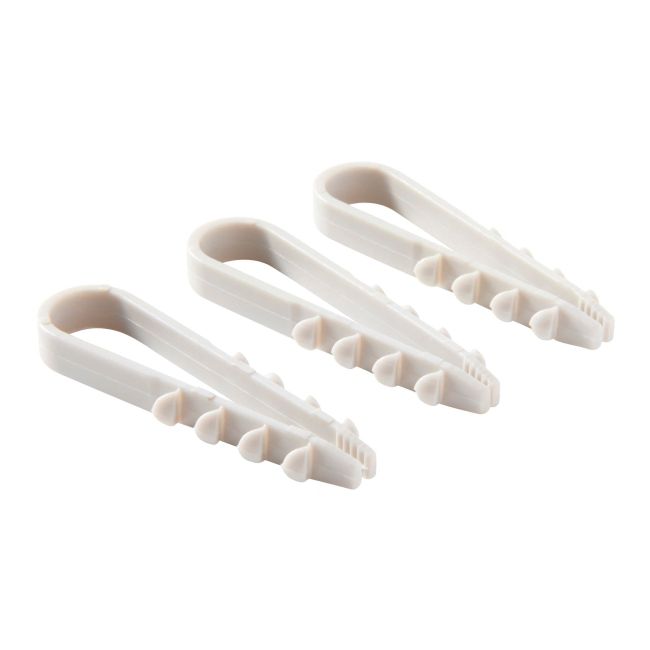 Runde kabelholdere 5-10 mm grå 100 stk.