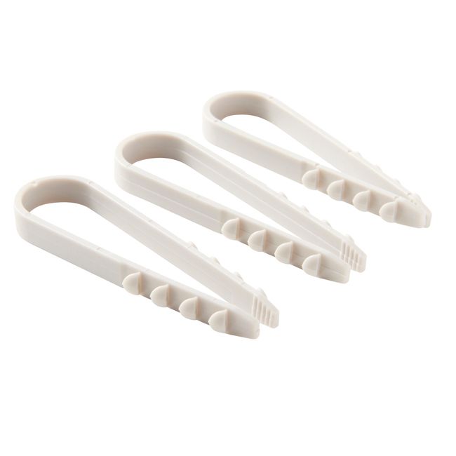 Runde kabelholdere 8-20 mm grå 50 stk.