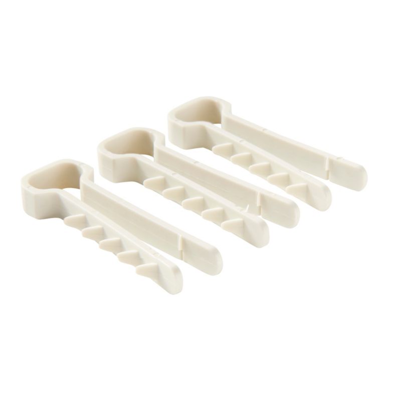 Flade kabelholdere 6 x 10 mm grå 100 stk.