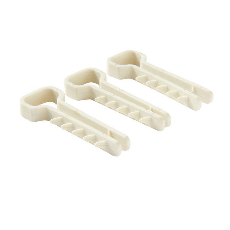 Flade kabelholdere 6 x 12 mm grå 100 stk.