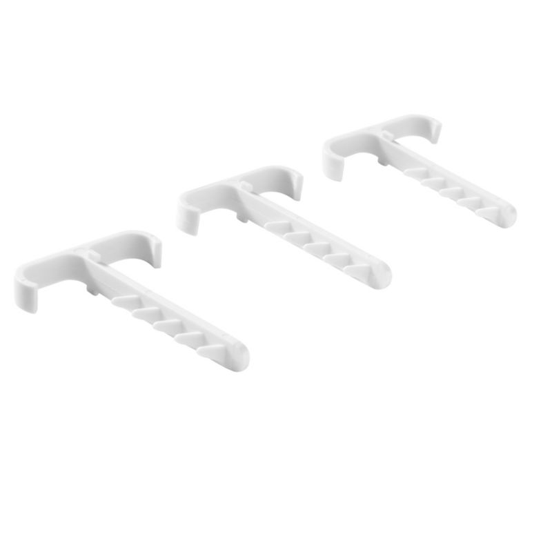 Dobbelt kabelholdere 2 x 6 x 12 mm grå 100 stk.