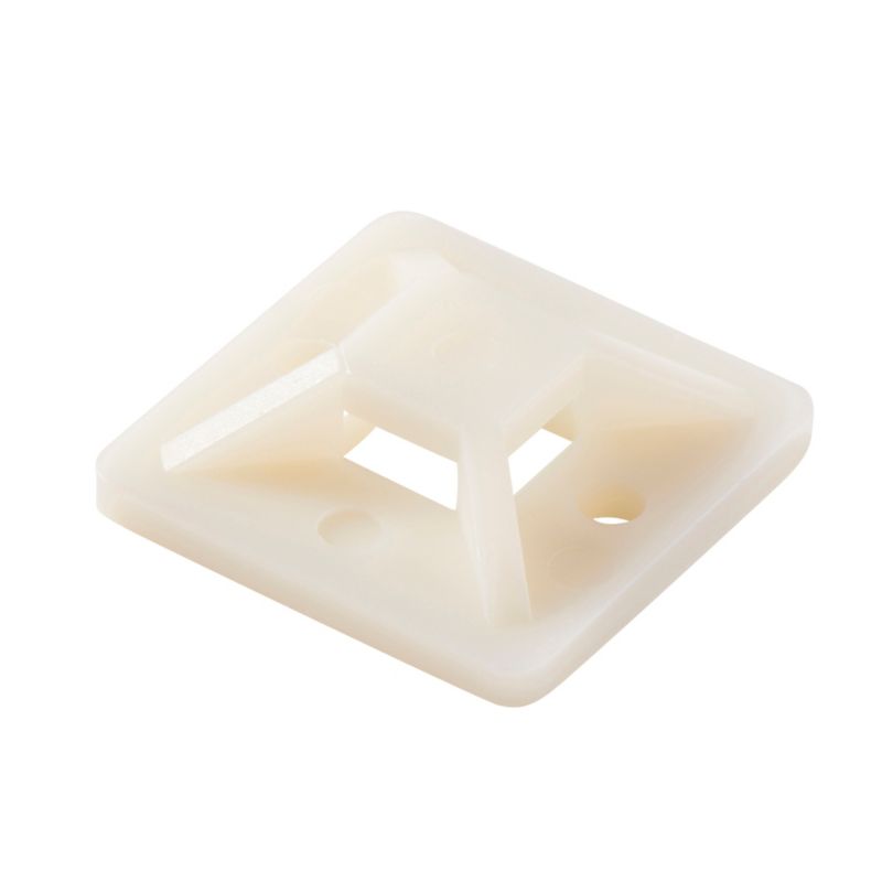 Selvklæbende kabelholdere Diall 25 x 25 mm hvide 100 stk