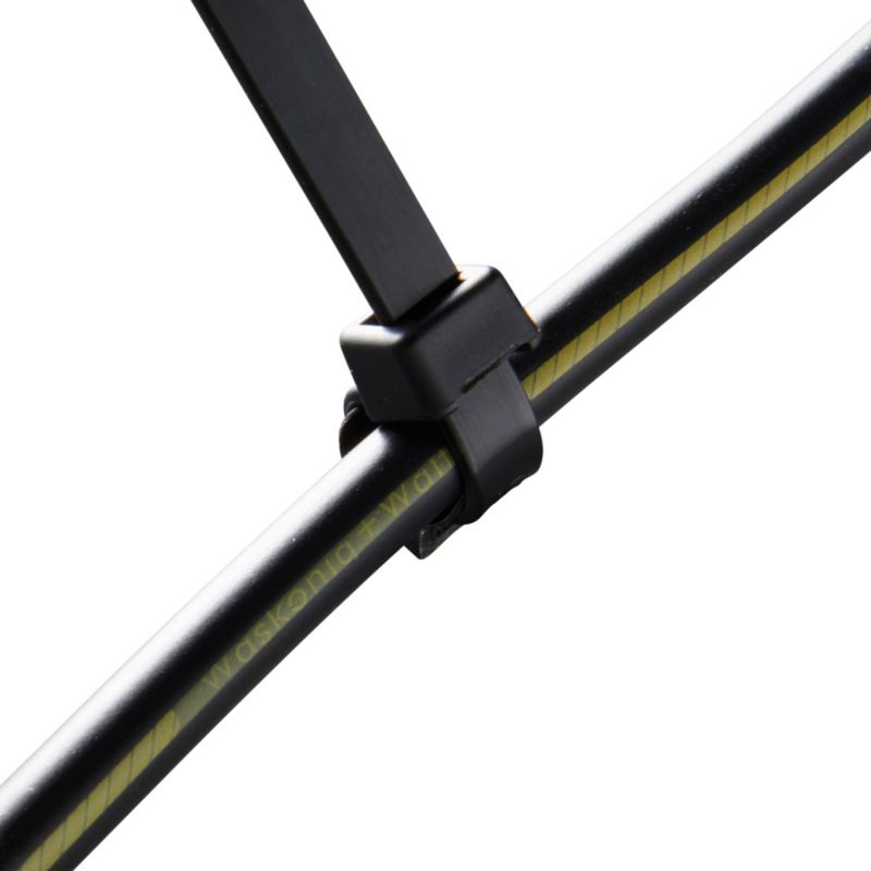 Snoede kabelholdere Diall 9 mm sorte 25 stk