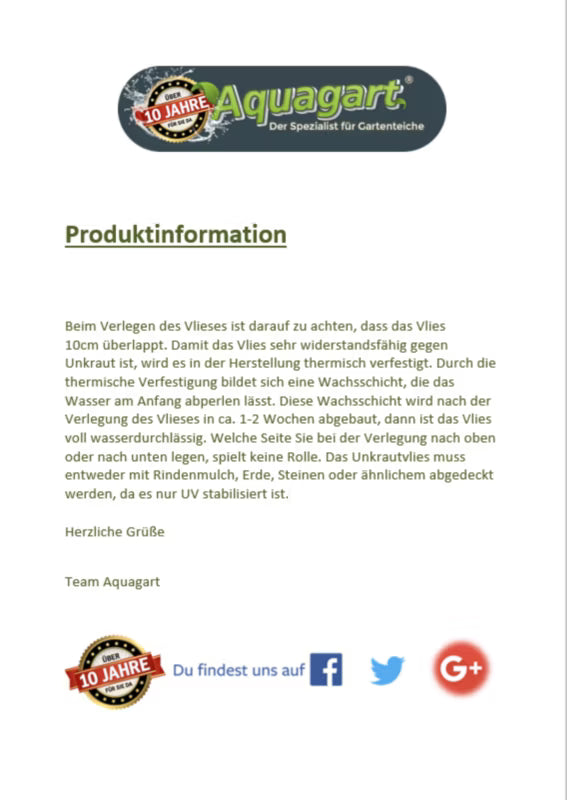 Ukrudtsdug 150 g/m² 2x15 m Sort 30 m²