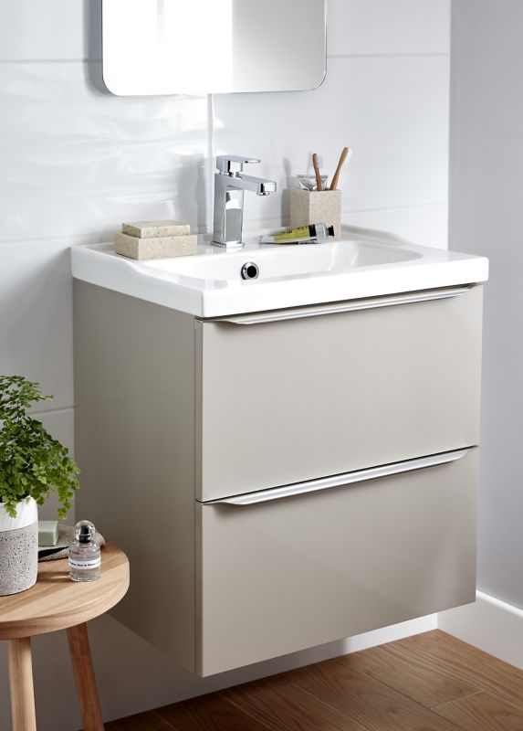 GoodHome Lana keramisk vask 60 cm med sifon