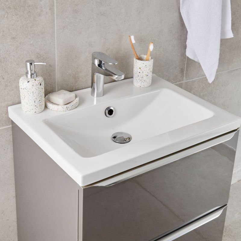 GoodHome Nira keramisk vask 60 cm med bundventil