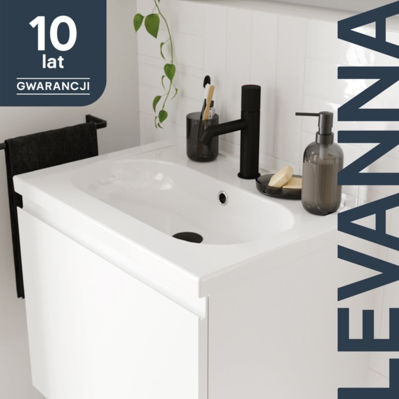 GoodHome Levanna keramisk møbelvask 60 cm hvid