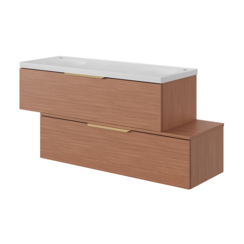 GoodHome Kentia 120 cm bordmonteret hvid vask