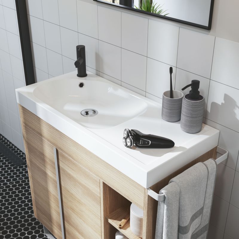 GoodHome Maza møbelvask 80 cm hvid