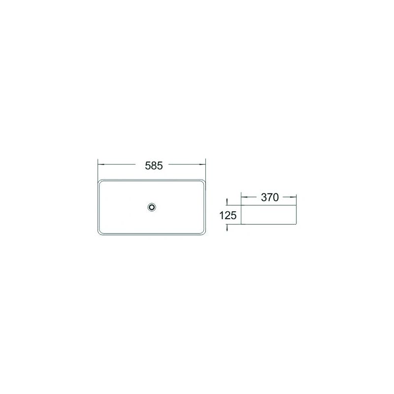 Mexen Catia bordmonteret vask 58 x 37 cm hvid 1 stk.